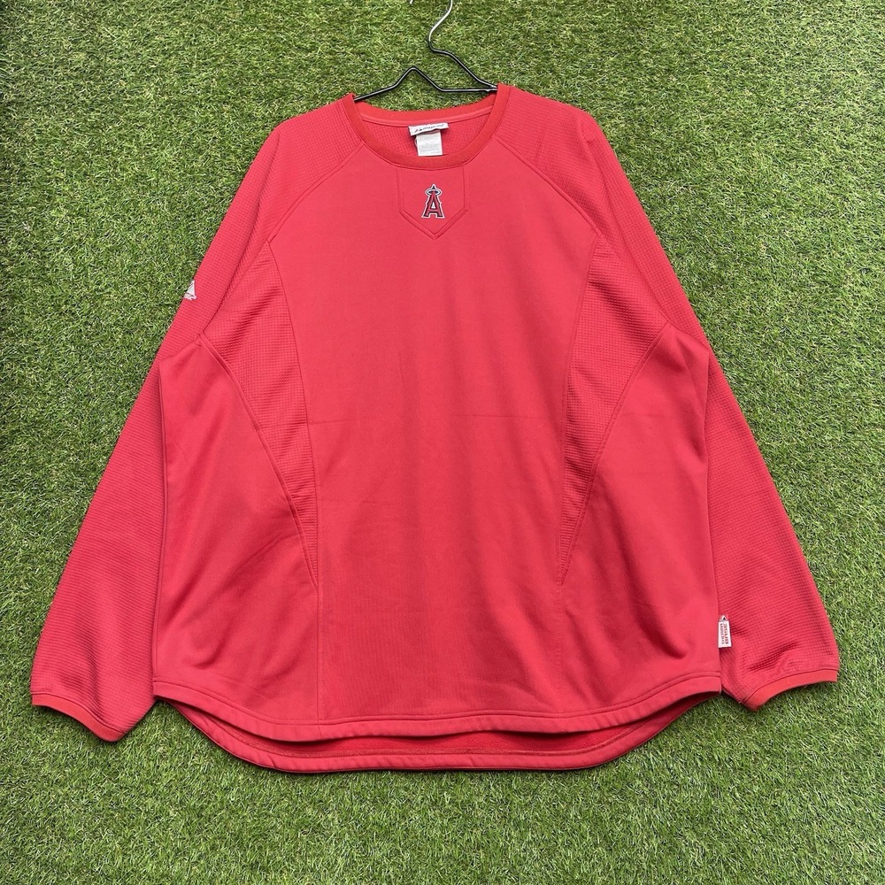 Los Angeles Angels Sweatshirt Mens 2XL Majestic Therma Base Long Sleeve